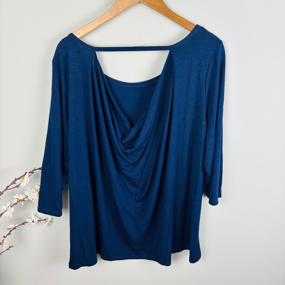 Lane Bryant Navy Bar Back Tee NWT Size 22/24